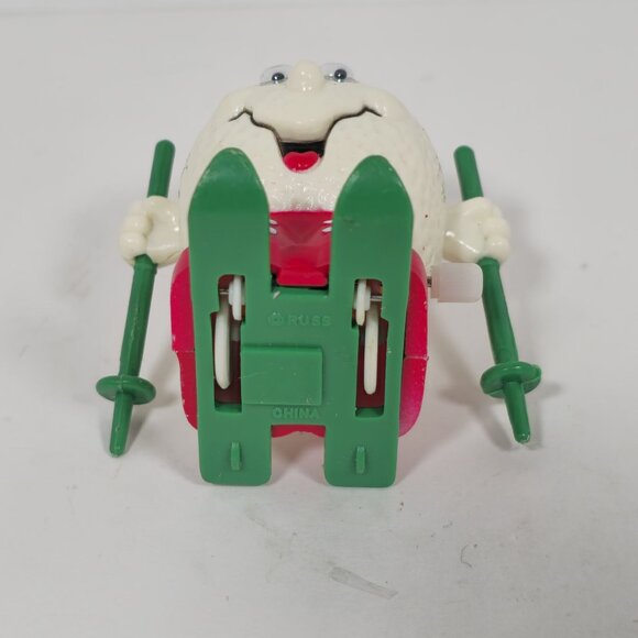 Wind-Up Skiing Santa Egg Toy By Russ Working Vintage Toy - Picture 5 of 5